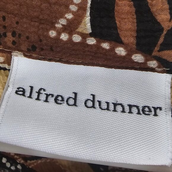 Brown Blouse Red Floral Boho Sheer Button-Down Retro Hippie 16 - Picture 10 of 13